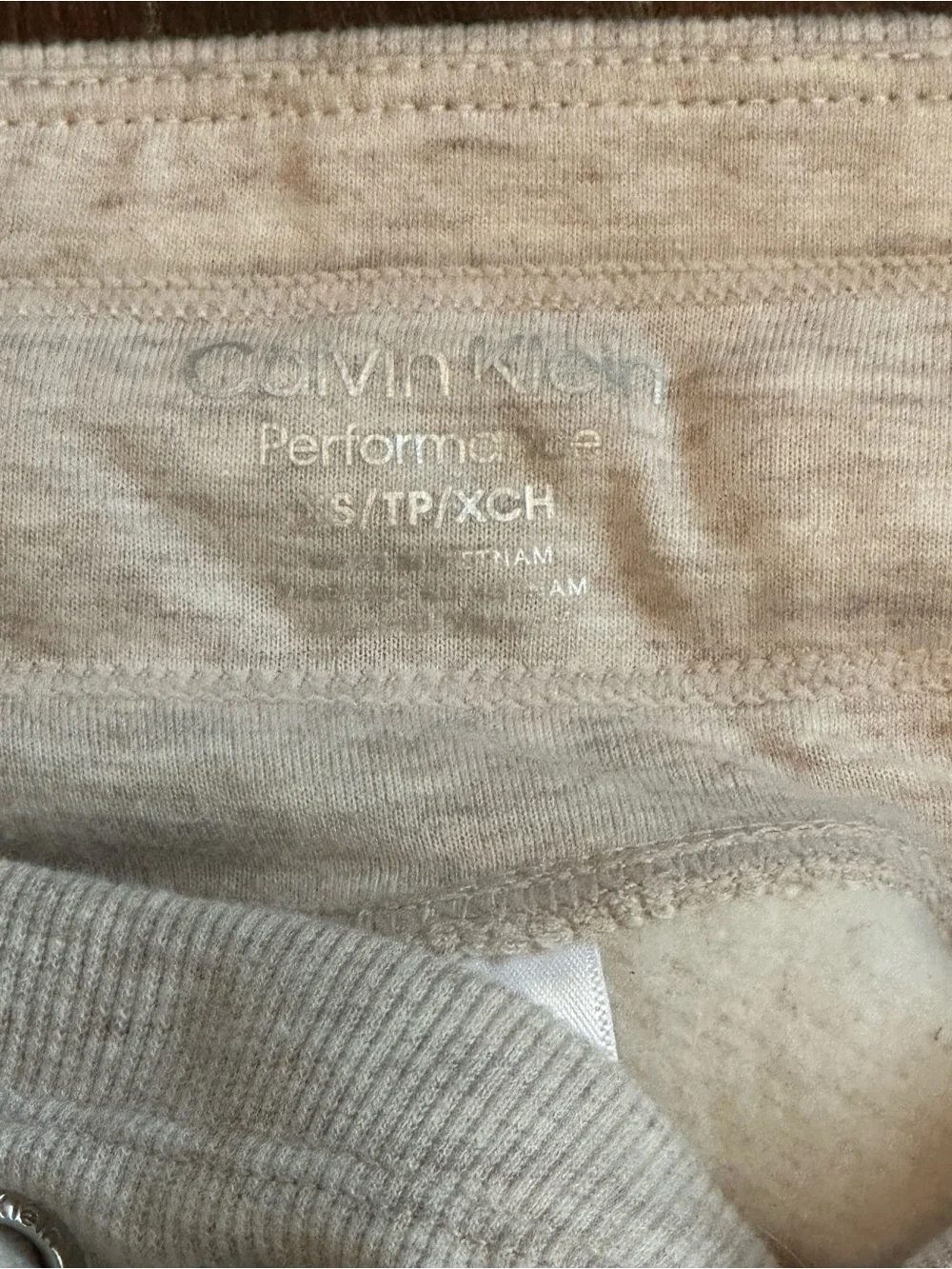 Calvin Klein Performance Joggers Women's Gray Metallic Logo Sweatpants Size S